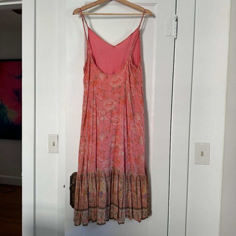 Spell & The Gypsy Seashell Strappy Midi Dress Coral - Size Small - Picture 7 of 16